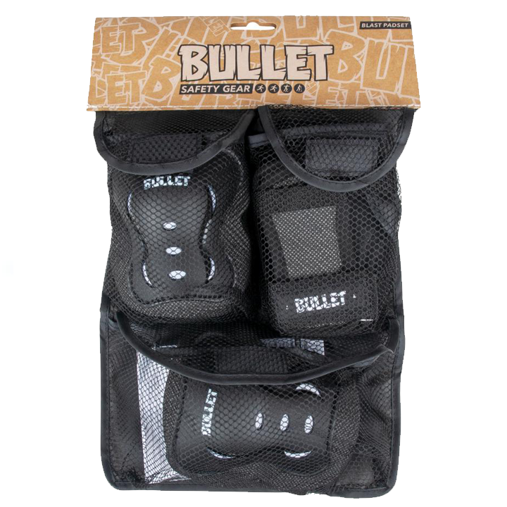 bullet-triple-pad-set-black-white-youth-3-6-years-extra-extra-small