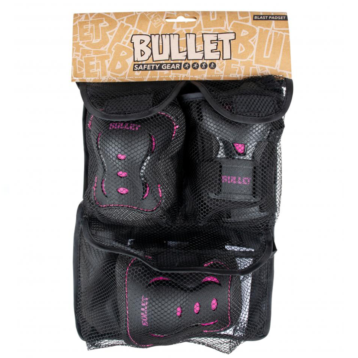 bullet-triple-pad-set-black-pink-youth-3-6-years-extra-extra-small