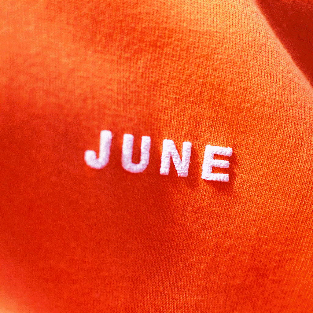 June - PUFF! Hood - Burgundy, White