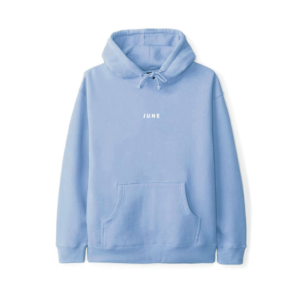June - PUFF! Youth Hoodie - Sky Blue, White